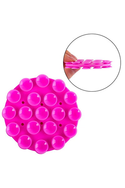 Techsuit Suport cu Ventuze pentru Telefon, Rotund - (SP-CUP) - Pink