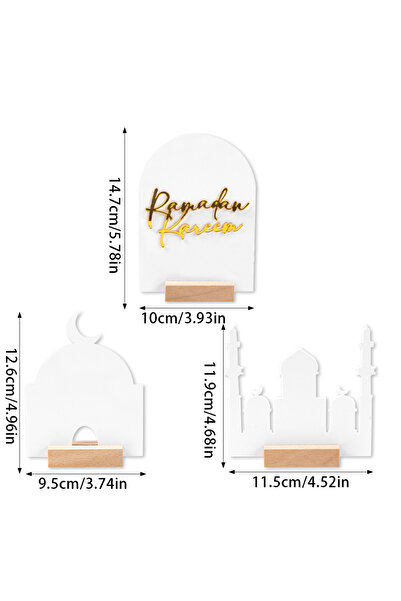 Choice White B Muslim Ramadan Festival black white Acrylic Mosque ornaments R...