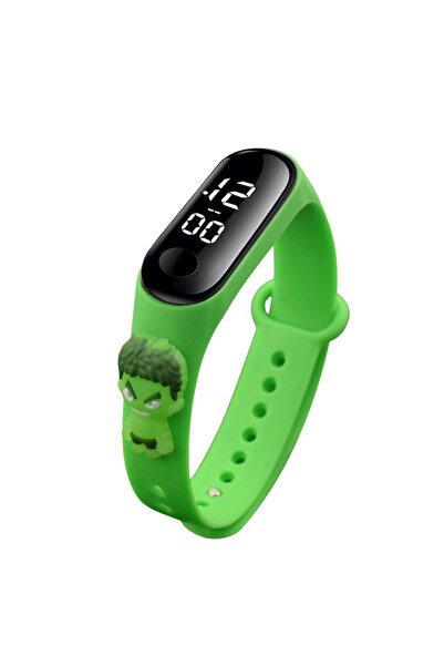 Choice3 ساعة أطفال ثلاثية الأبعاد بتصميم سبايدرمان كرتوني من Green-ljr-W، سوا...