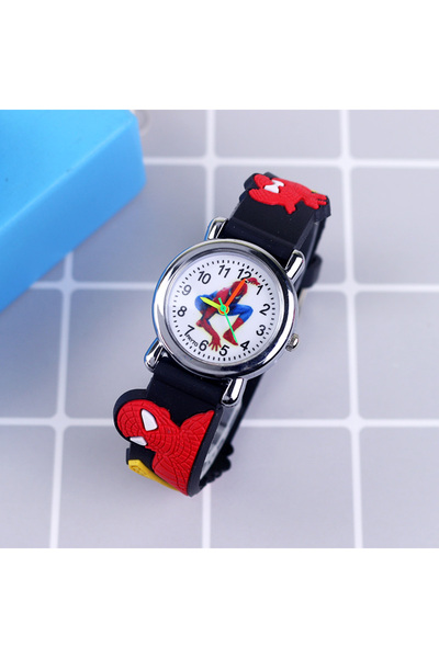 Choice1 zzx Black New Cartoon Spiderman Childrens Watches for Boys Strap Wris...