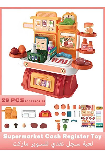 Generic Kids Supermarket Cash Register Toy 29Pcs Supermarket Playset Pretend ...
