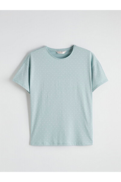 LC Waikiki Vizyon New Season Crew Neck Polka Dot Women's Pajama Top