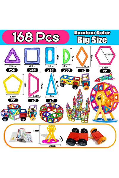Choice big size 168pcs Magnets Toys for Kids Big Size Plus Magnetic Blocks fo...