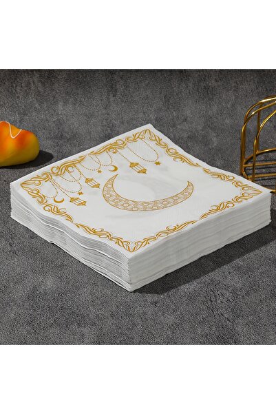 Choice مجموعة من 20 قطعة من مناشف ورقية للاستخدام مرة واحدة بتصميم رمضاني - م...