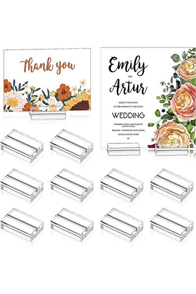 Arabest حوامل أكريليك شفافة، حوامل بطاقات، حوامل أرقام الطاولات، حامل عرض بطا...