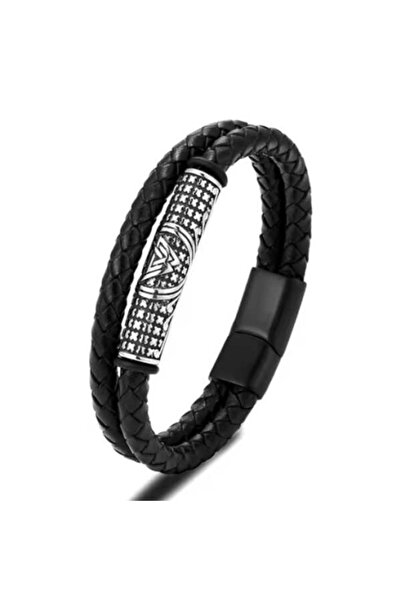 OutfitModa Διπλό δερμάτινο βραχιόλι