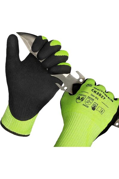 Arabest Cut Resistant Work Gloves, ANSI A6 A7, 2 Pairs, Touchscreen for Woodw...