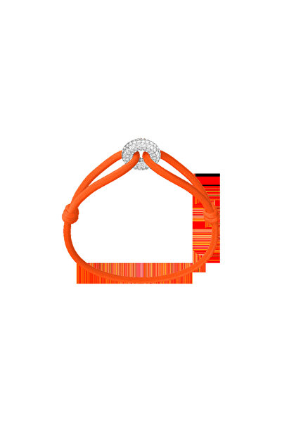 Wecord London Silver Soho Pavé Cord Bracelet