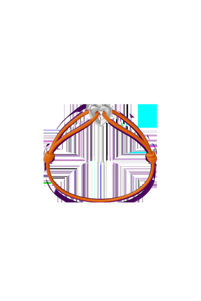 Wecord London سوار من خيط فضي على شكل قلب