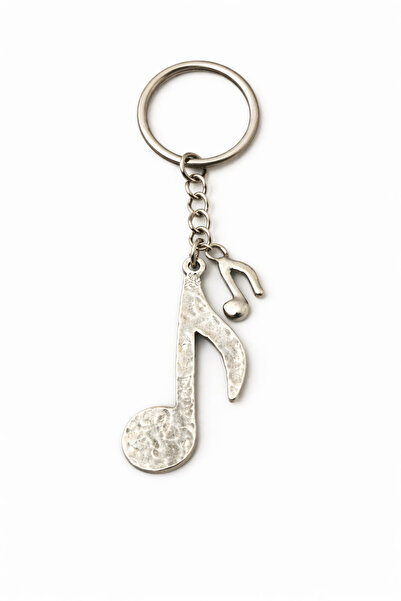 HER ŞEY NOTA www.herseynota.com سلسلة مفاتيح معدنية بتصميم مينيماليستي مع أشك...