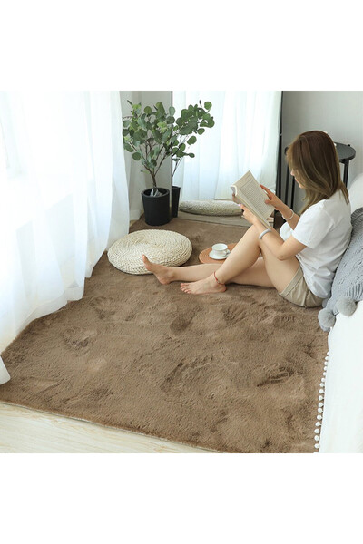 Artenova Covor living si dormitor, plus, dreptunghiular, maro, 60x100cm