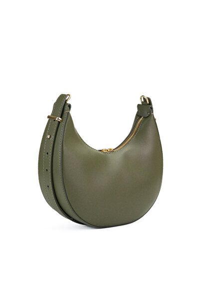 Posete Fagaras Louna Leather Purse - Khaki, Casual Bag Made of Genuine Leathe...