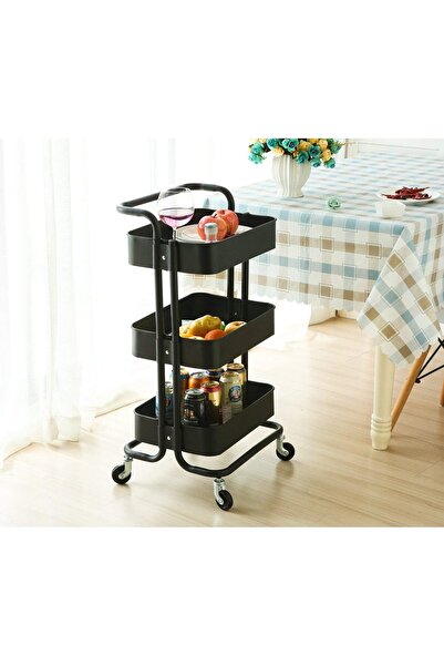 REXA R عربة تخزين متحركة بثلاثة أرفف، مناسبة للمطبخ والحمام، عربة طبية متنقلة...