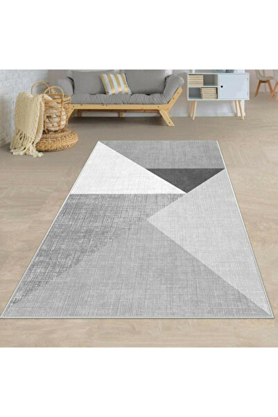 Artenova Geometric pattern carpet, living room and bedroom, rectangular, gray...