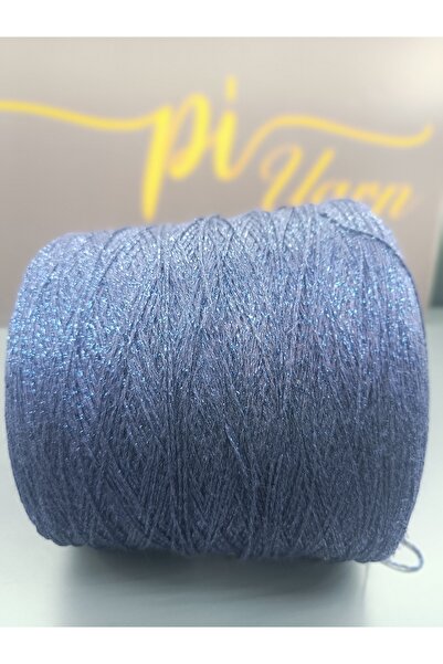 Pİ Yarn Torcitura Imported Silvery Navy Blue Yarn 200Gr 80% Viscose 20% Sim