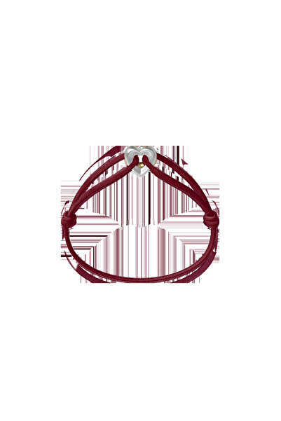 Wecord London سوار من خيط فضي على شكل قلب