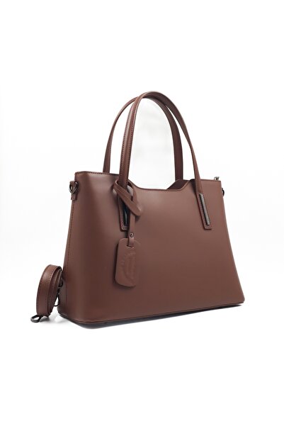 Posete Fagaras Michelle Leather Purse - Brown, Genuine Leather Office Bag, Ha...