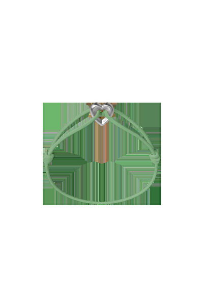 Wecord London Silver Heart Cord Bracelet