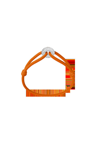 Wecord London Silver Soho Pavé Cord Bracelet