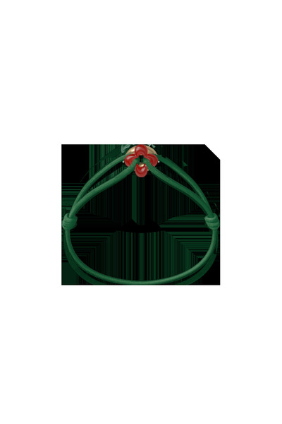 Wecord London Mini Red Clover Cord Bracelet