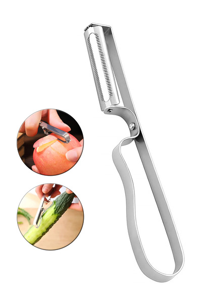Soillium Çelik Yan Soyacak Patates Meyve Sebze Soyucu Paslanmaz Çelik Ergonom...