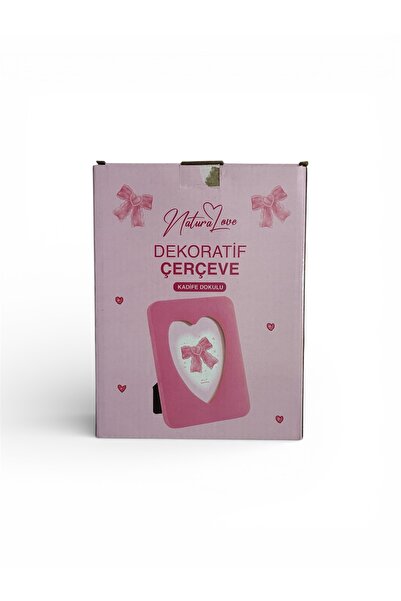 Naturalove Velvet Textured Decorative Frame Pink