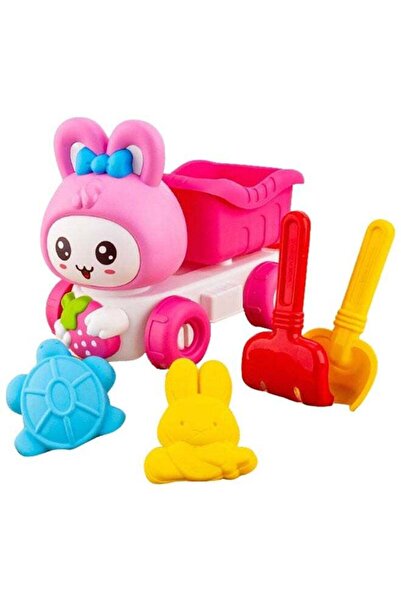 Generic مجموعة ألعاب الشاطئ، 5 قطع، تتضمن عربة شاطئ، مجرفة، مجارف، وقوالب حيو...