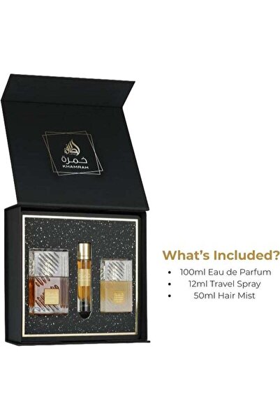 lattafa 100ml perfume set + 12ml + 50ml hair perfume