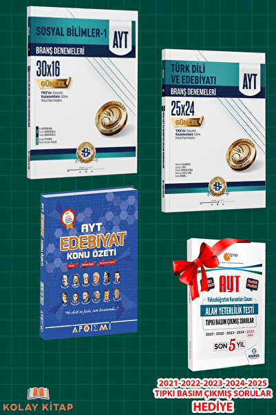 Kurul Yayıncılık Bilgi Sarmal AYT Edebiyat Sosyal Denemeleri Apotemi Edebiyat...