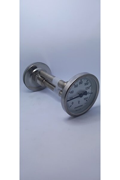Bi-Metal Termometre Ø63 mm - 0/+160°C - 10 cm Arkadan Bağlantılı G1/2" 2'li Paket