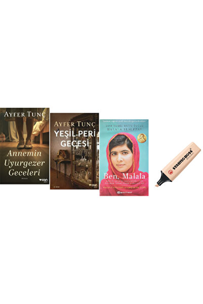 Can Yayınları Annemin Uyurgezer Geceleri + Yeşil Peri Gecesi + Ben Malala 3 K...