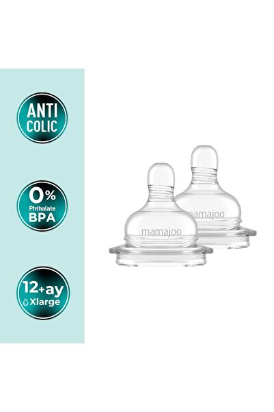 Mamajoo Antikolik Biberon Emziği Seti 12 Ay+ | Yoğun Akışlı, İkili - Saklama ...