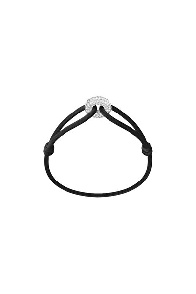 Wecord London Silver Soho Pavé Cord Bracelet