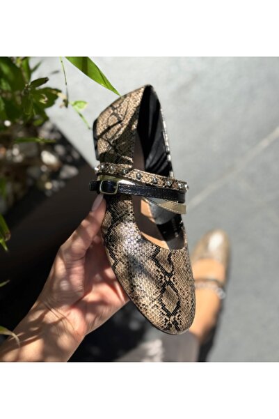 BENOTTİ Women's Doher Animal Print Ballerinas