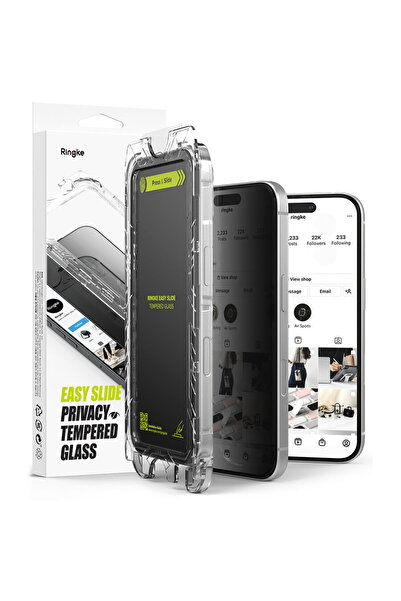 Ringke Folie de confidențialitate pentru iPhone 16 Pro (set 2) - Sticlă secur...