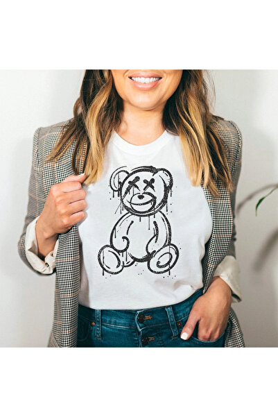 Kartier Tricou Dama Alb Smile Bear