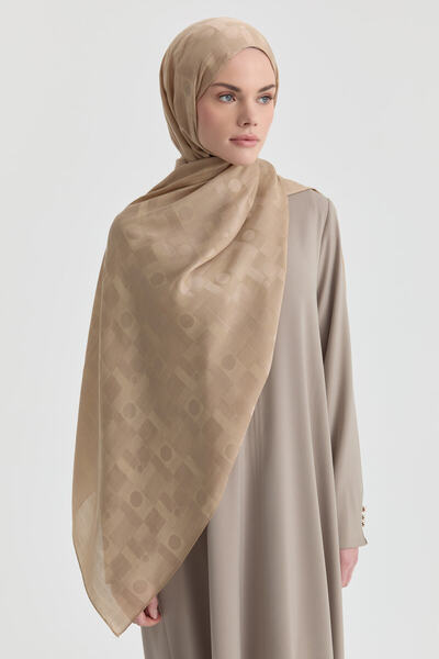 Tuğba Miray Jakar Natural Şal - Vizon