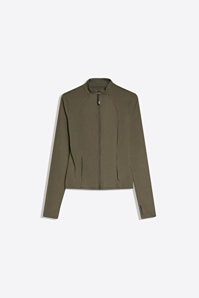 Bershka Hızlı kuruyan ve nefes alabilen fermuarlı sweatshirt