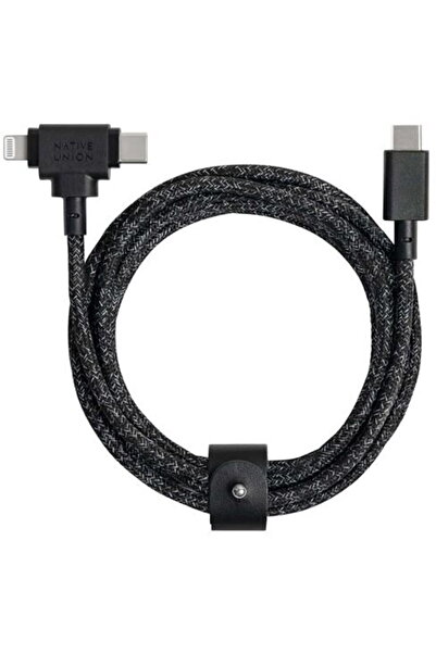 Native Union BELT-CCL-COS-NP Cablu USB Tip-C la USB Tip-C/Iluminat 1.5m Cosmos