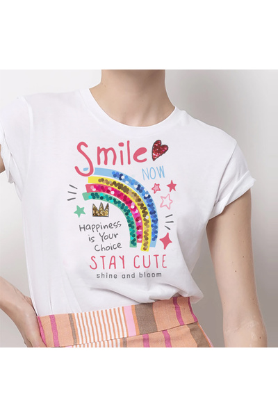 Kartier Tricou Dama Alb Stay Cute