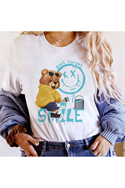 Kartier Tricou Dama Alb Teddy Smile