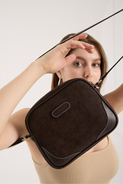 Enchante LUNA ÇAPRAZ ASKILI SÜET KADIN ÇANTA