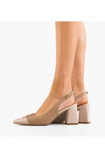 BENOTTİ Pantofi damă kaki nisipos, mărimea 35