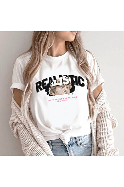 Kartier Tricou Dama Alb Realistic