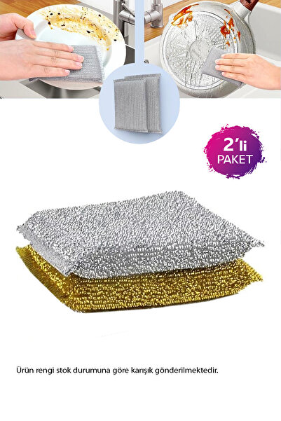Soillium Sihirli Inox Telli Bulaşık Süngeri 2 Adet Paslanmaz Çelik Zorlu Yağ ...