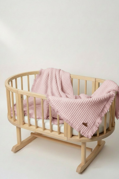 Rain Baby بطانية أطفال من قماش الوافل بيكيه