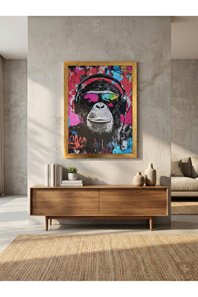 shop "CYBERPUNK MAYMUN" Tablo - Futuristik Özel Cyberpunk Maymun Tablo