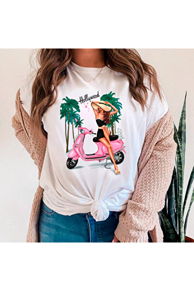 Kartier Tricou Dama Alb Hollywood