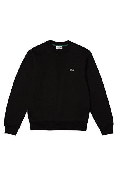 Lacoste Erkek Classic Fit Bisiklet Yaka Siyah Sweatshirt