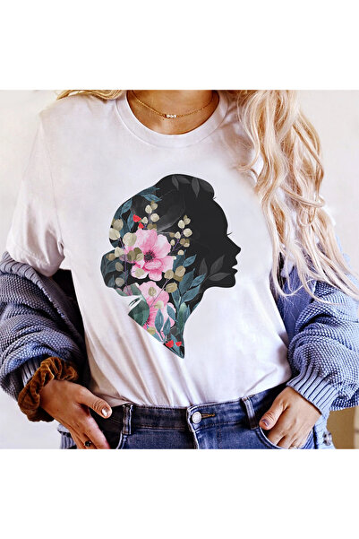 Kartier Tricou Dama Alb Floral Girl